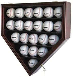 21 Baseball Display Case Wall Cabinet Holder